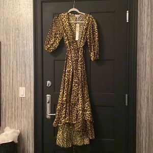 Brand New GANNI Gold/Black Leopard Maxi Dress. Perfect condition!